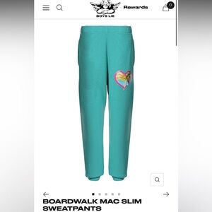 New with tags, boys lie turquoise sweatpants size small